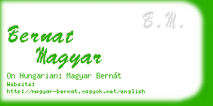 bernat magyar business card