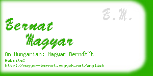 bernat magyar business card